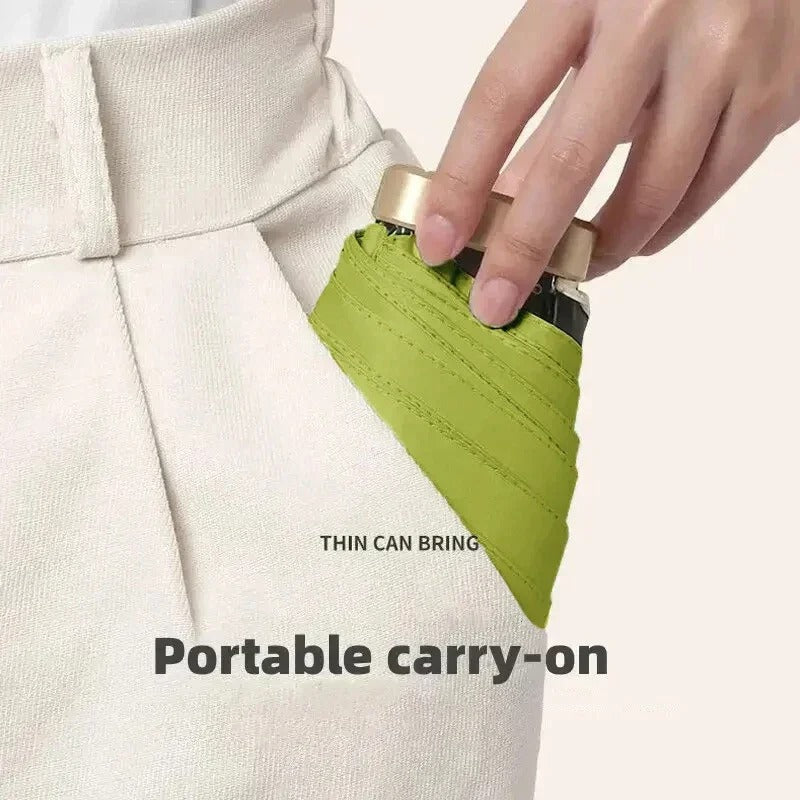 Foldable Mini Umbrella, 19 cm, UV-Coated and Water-Repellent, view 3