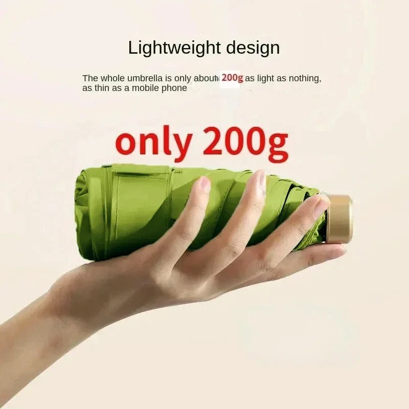 Foldable Mini Umbrella, 19 cm, UV-Coated and Water-Repellent, view 4