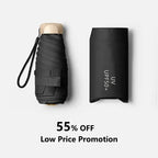 Foldable Mini Umbrella, 19 cm, Water-Repellent with UV Coating, view 7