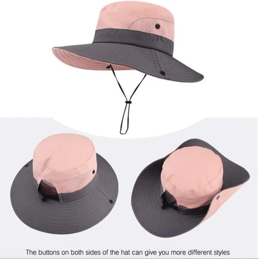 Foldable Polyester Sun Hat with Ponytail Opening, 56–58 cm, view 12