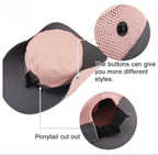 Foldable Polyester Sun Hat with Ponytail Opening, 56–58 cm, view 9
