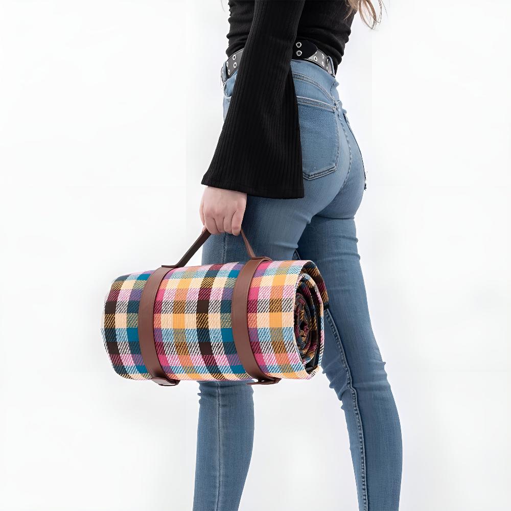 Foldable Waterproof Picnic Blanket, Acrylic and PEVA, 150cm x 200cm