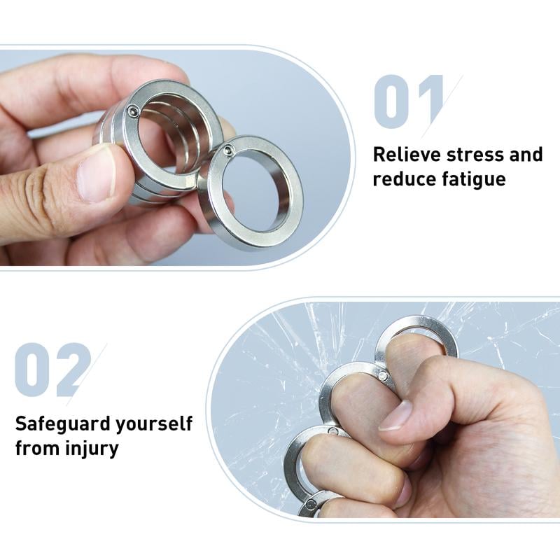 Folding Four-Finger Trigger Ring with Tactile Feedback for Pocket Carry, view 5