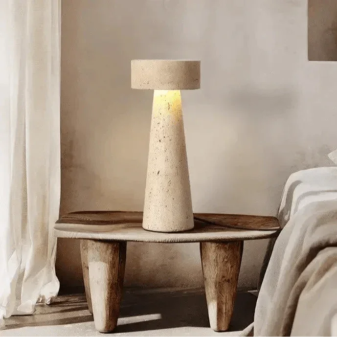 Frostholm Travertine Table Lamp