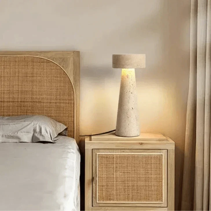 Frostholm Travertine Table Lamp