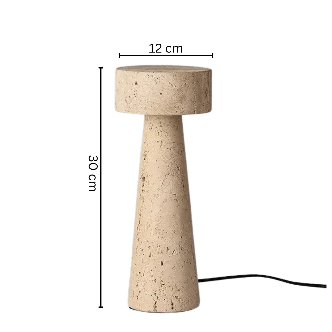Frostholm Travertine Table Lamp