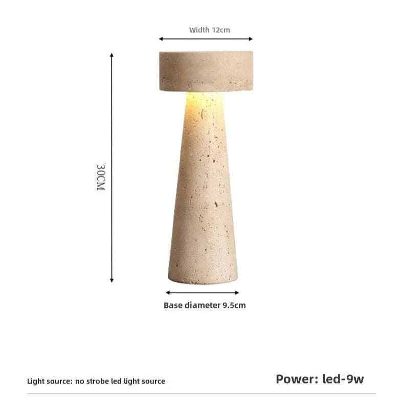Frostholm Travertine Table Lamp