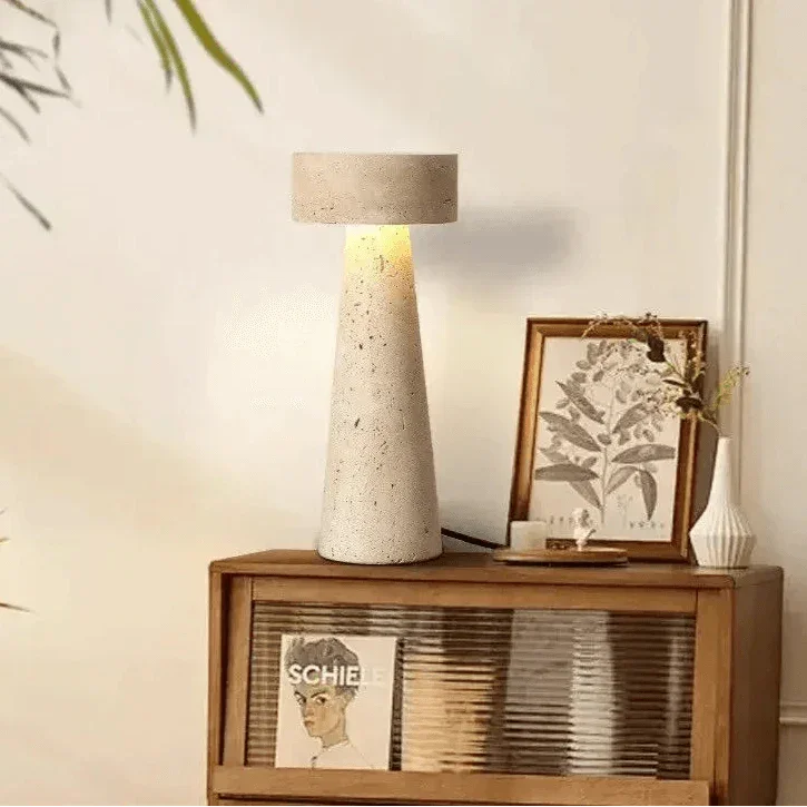 Frostholm Travertine Table Lamp
