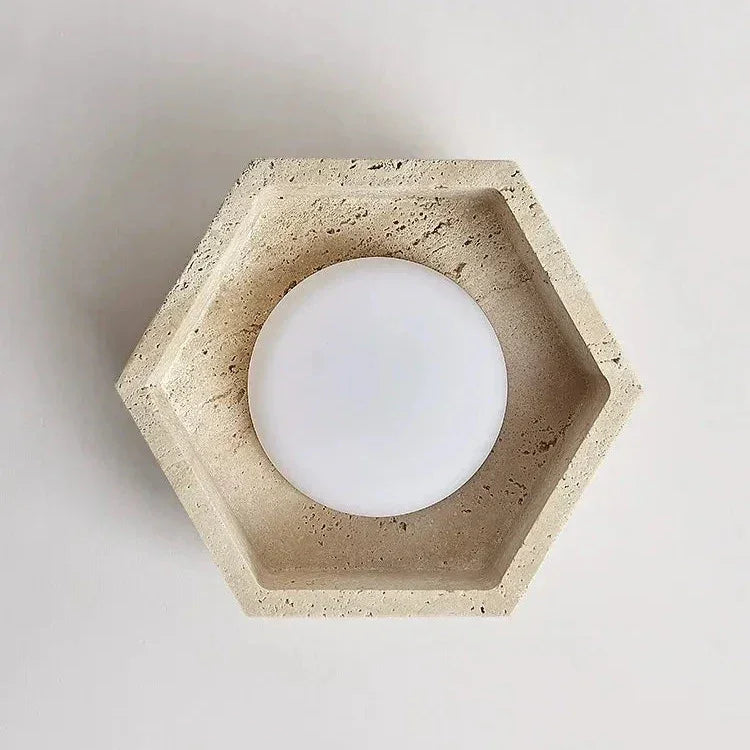 Fryforra Travertine Ceiling Lamp