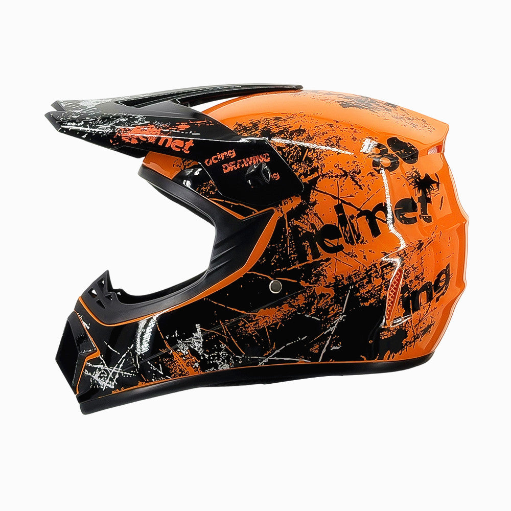 Full-Face Motocross Helmet with Extended Visor and Reinforced Chin Guard, view 2