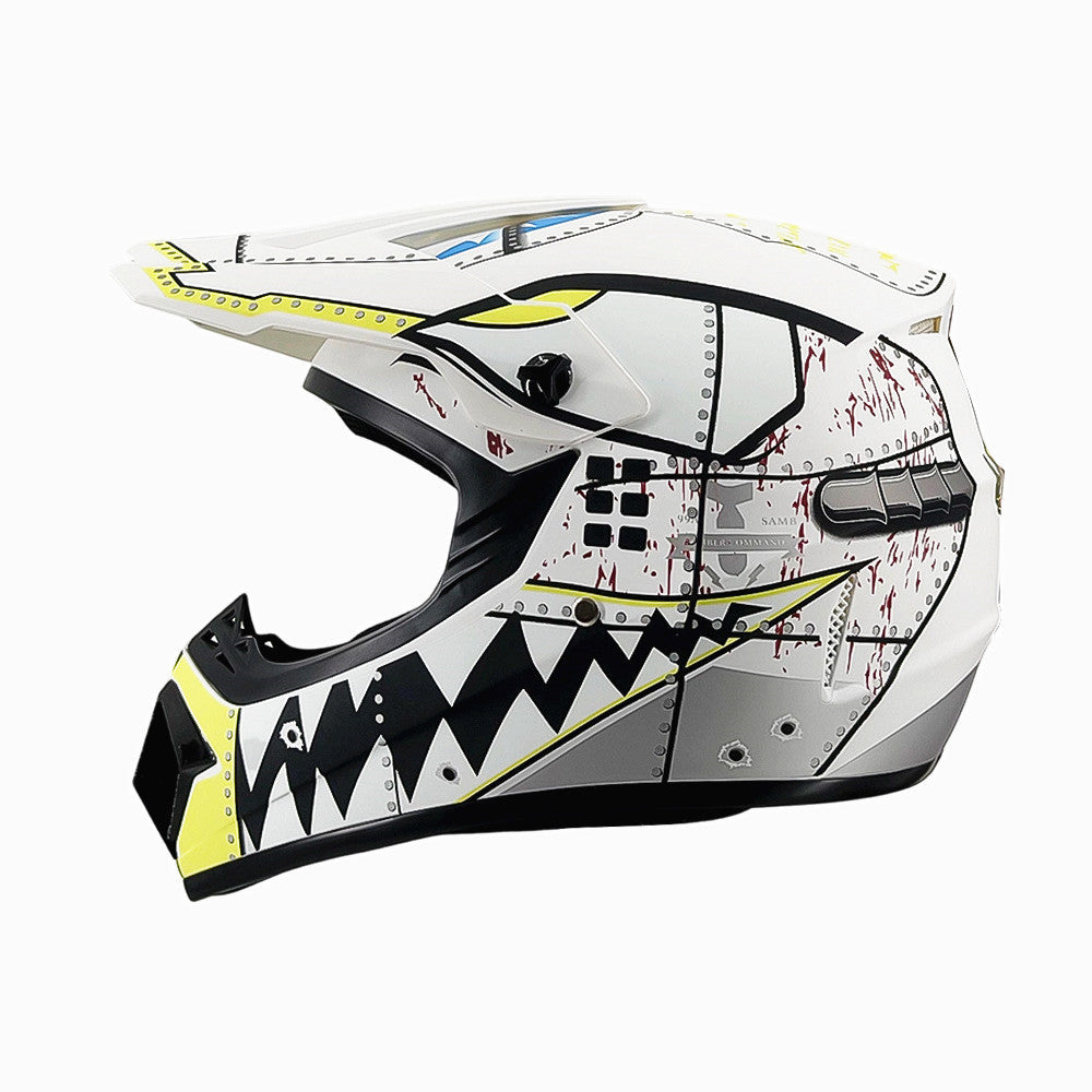 Full-Face Motocross Helmet with Extended Visor and Reinforced Chin Guard, view 47