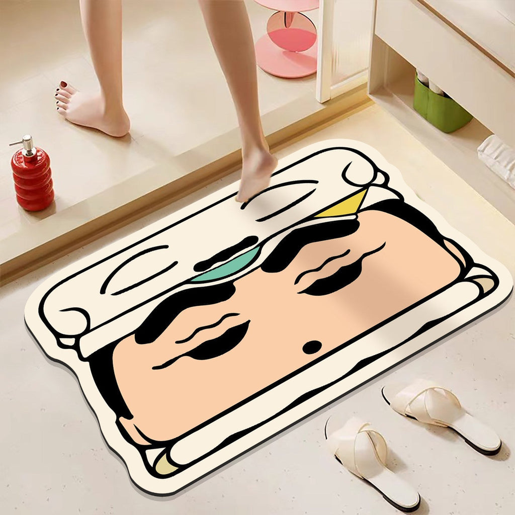 Fun Cartoon-Themed Plush Bath Mat | High & Bury