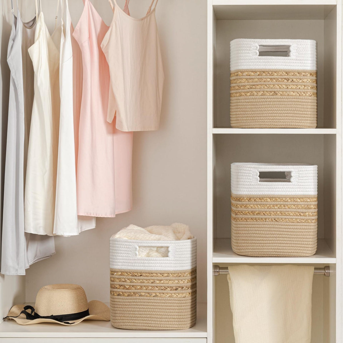 Functional Storage Basket with Carrying Handles | High & Bury