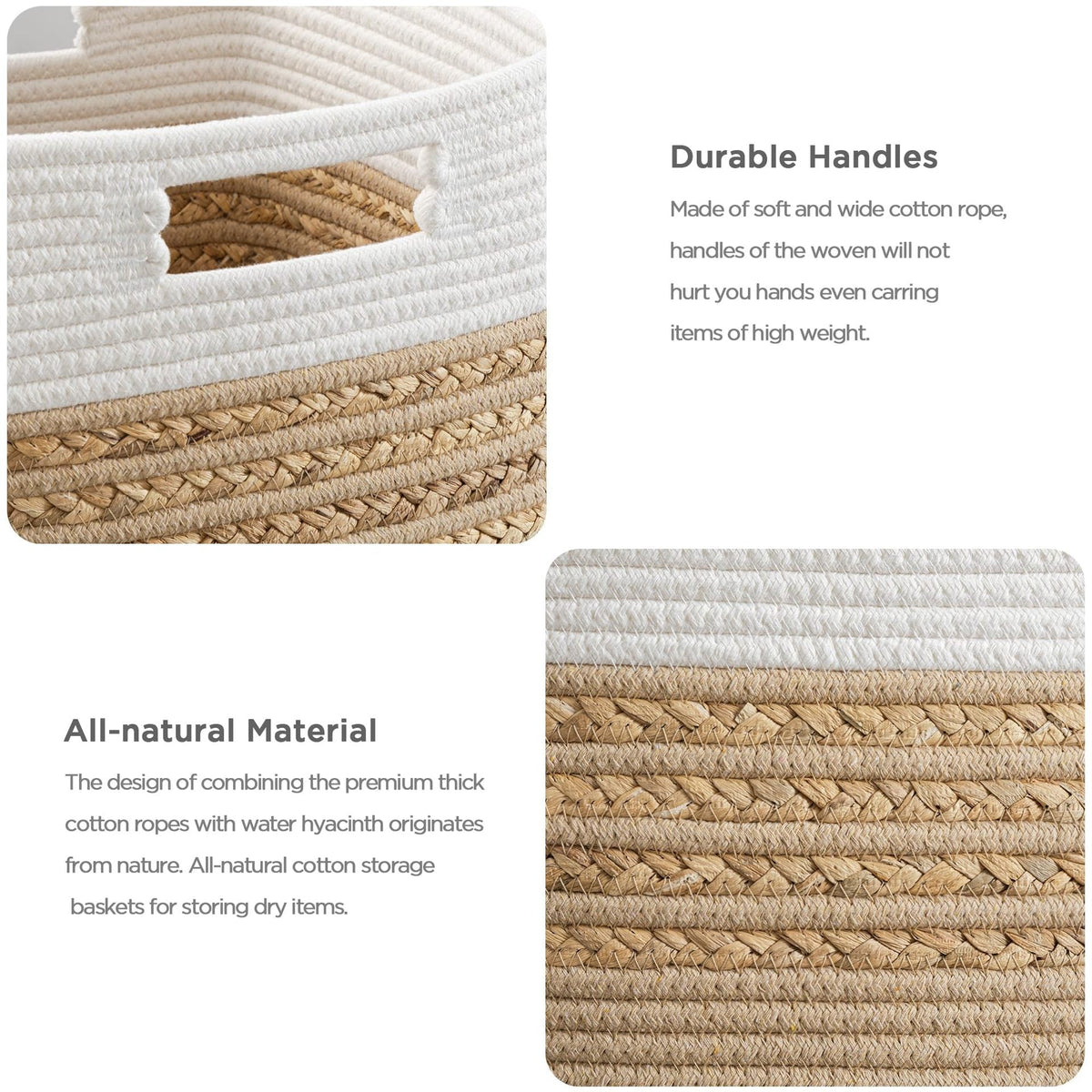 Functional Storage Basket with Carrying Handles | High & Bury
