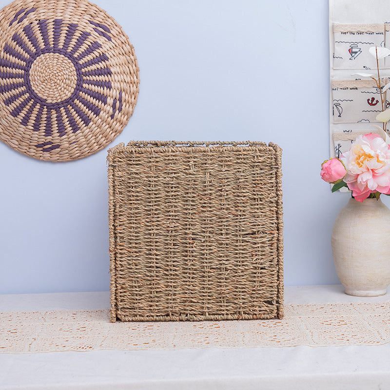 Functional Storage Basket with Natural Weave Pattern | High & Bury