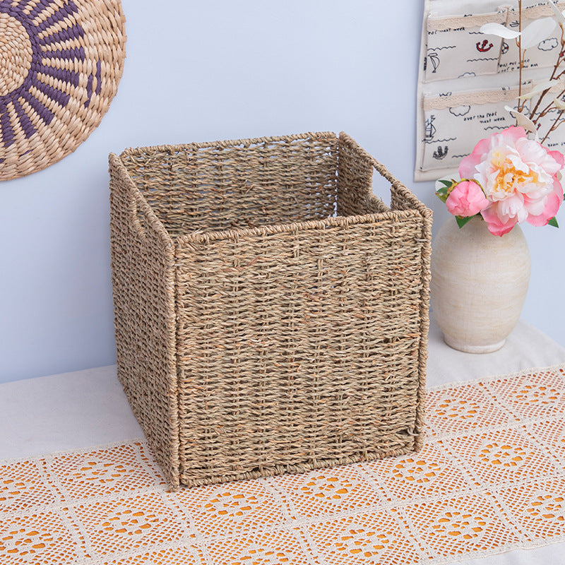 Functional Storage Basket with Natural Weave Pattern | High & Bury