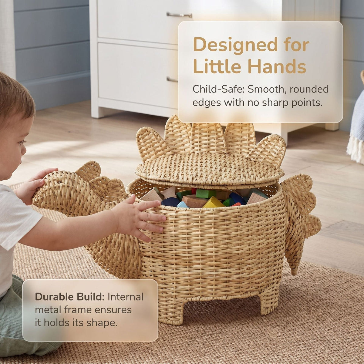 Funny Dinosaur Storage Basket | High & Bury