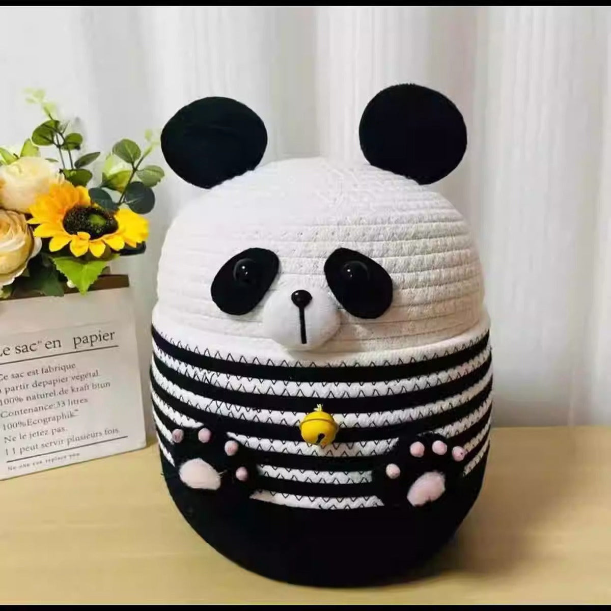 Funny Seat Pouf in Panda Design | High & Bury