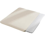 Genuine Leather Laptop Sleeve with Zip Closure and Soft Fabric Lining, view 4