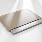 Genuine Leather Laptop Sleeve with Zip Closure and Soft Fabric Lining
