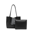 Genuine Leather Tote Bag with Long Straps and Spacious Interior, view 2