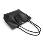 Genuine Leather Tote Bag with Long Straps and Spacious Interior, view 4