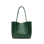 Genuine Leather Tote Bag with Long Straps and Spacious Interior, view 6