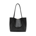 Genuine Leather Tote Bag with Long Straps and Spacious Interior, view 7