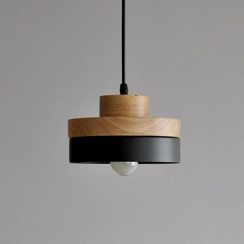 Geometric Layered Wooden Pendant Light | High & Bury