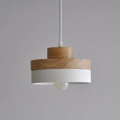 Geometric Layered Wooden Pendant Light | High & Bury