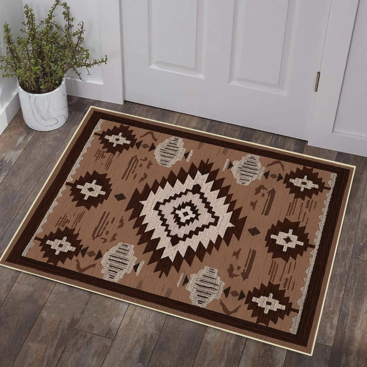 Geometric Patterned Decorative Area Rug | High & Bury