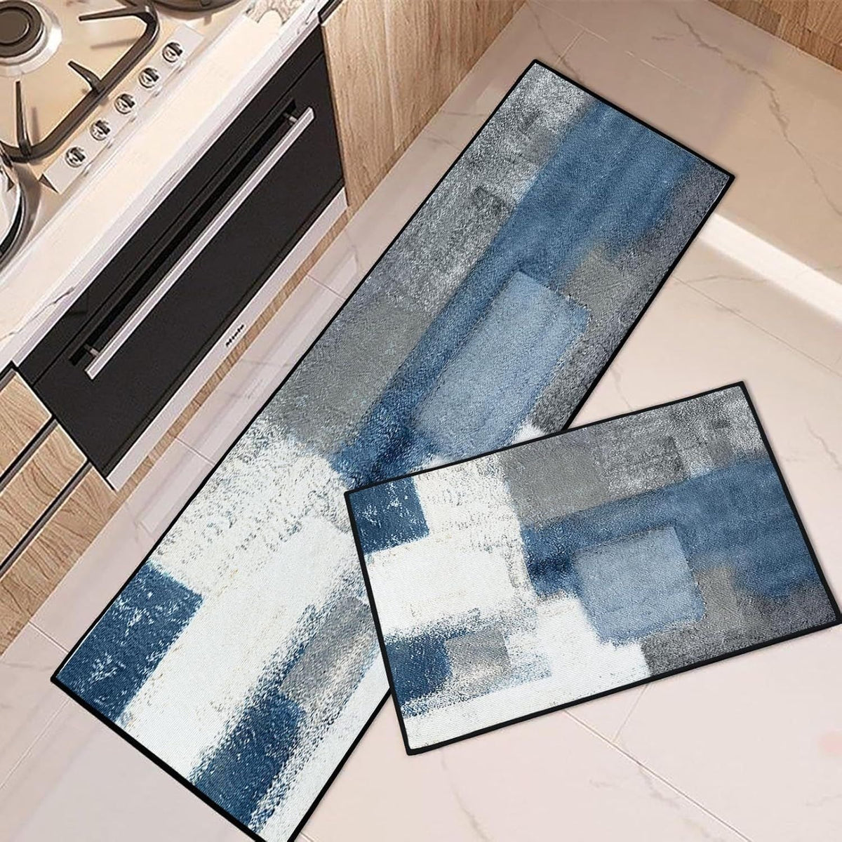Geometric Patterned Kitchen Runner Mat | High & Bury