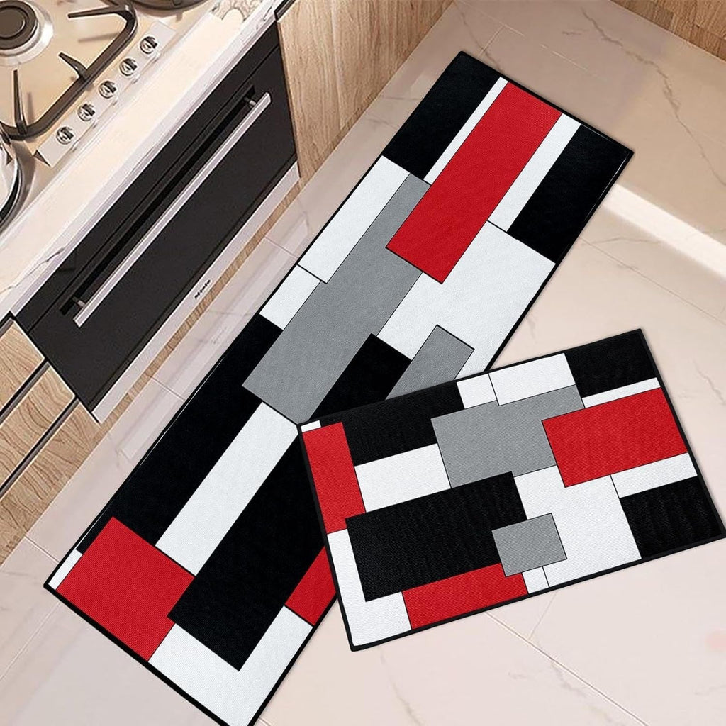 Geometric Patterned Kitchen Runner Mat | High & Bury