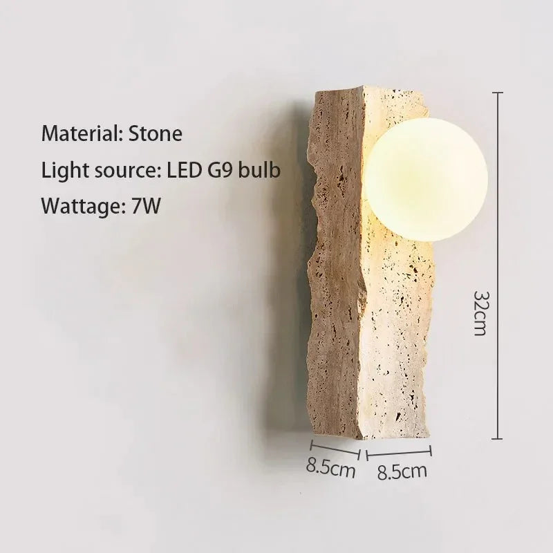 Gilfita Travertine Wall Lamp