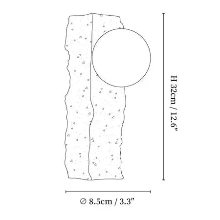 Gilfita Travertine Wall Lamp
