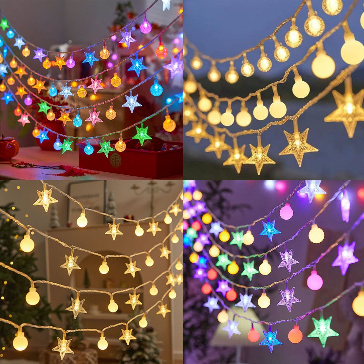 Globe LED String Lights for Atmospheric Home Decor | High & Bury