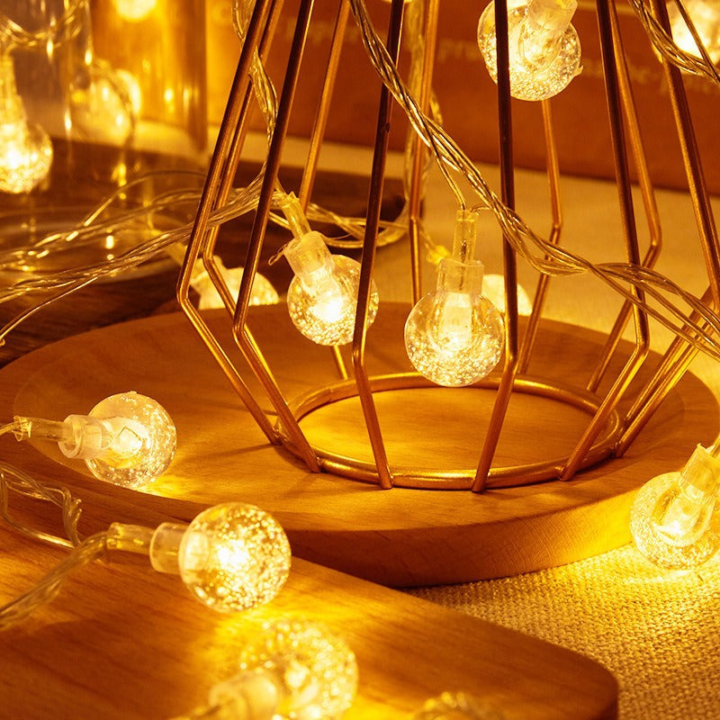 Globe LED String Lights for Atmospheric Home Decor | High & Bury
