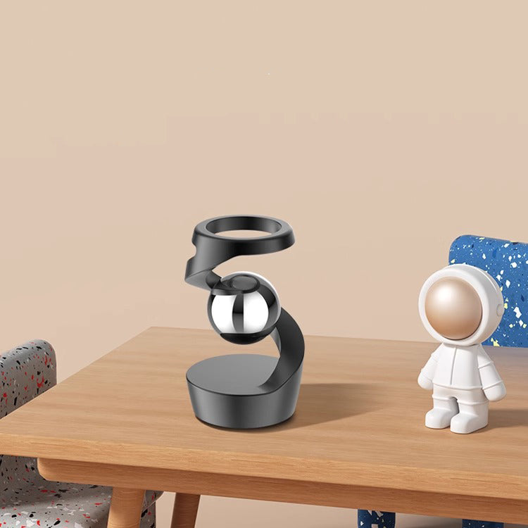 Gravity-Defying Kinetic Desk Toy with Aluminium Helix and Steel Spheres, view 7