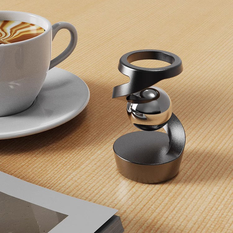 Gravity-Defying Kinetic Desk Toy with Aluminium Helix and Steel Spheres, view 8