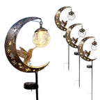 Halloween Half Moon Cat Solar Garden Lantern | High & Bury