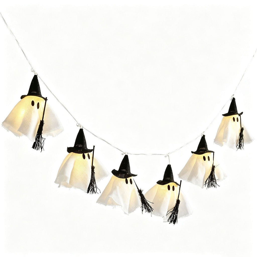 Halloween LED Ghost Witch Light String Garland | High & Bury
