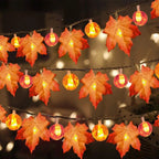Halloween LED Pumpkin Lantern and Maple Leaf Decorative Fairy Lights | High & Bury