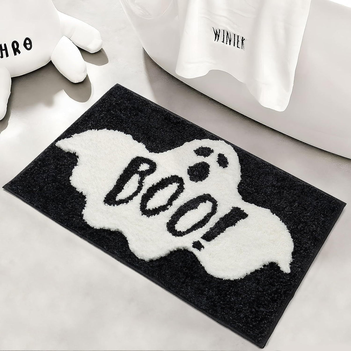 Halloween-Themed Ghost Bath Mat | High & Bury