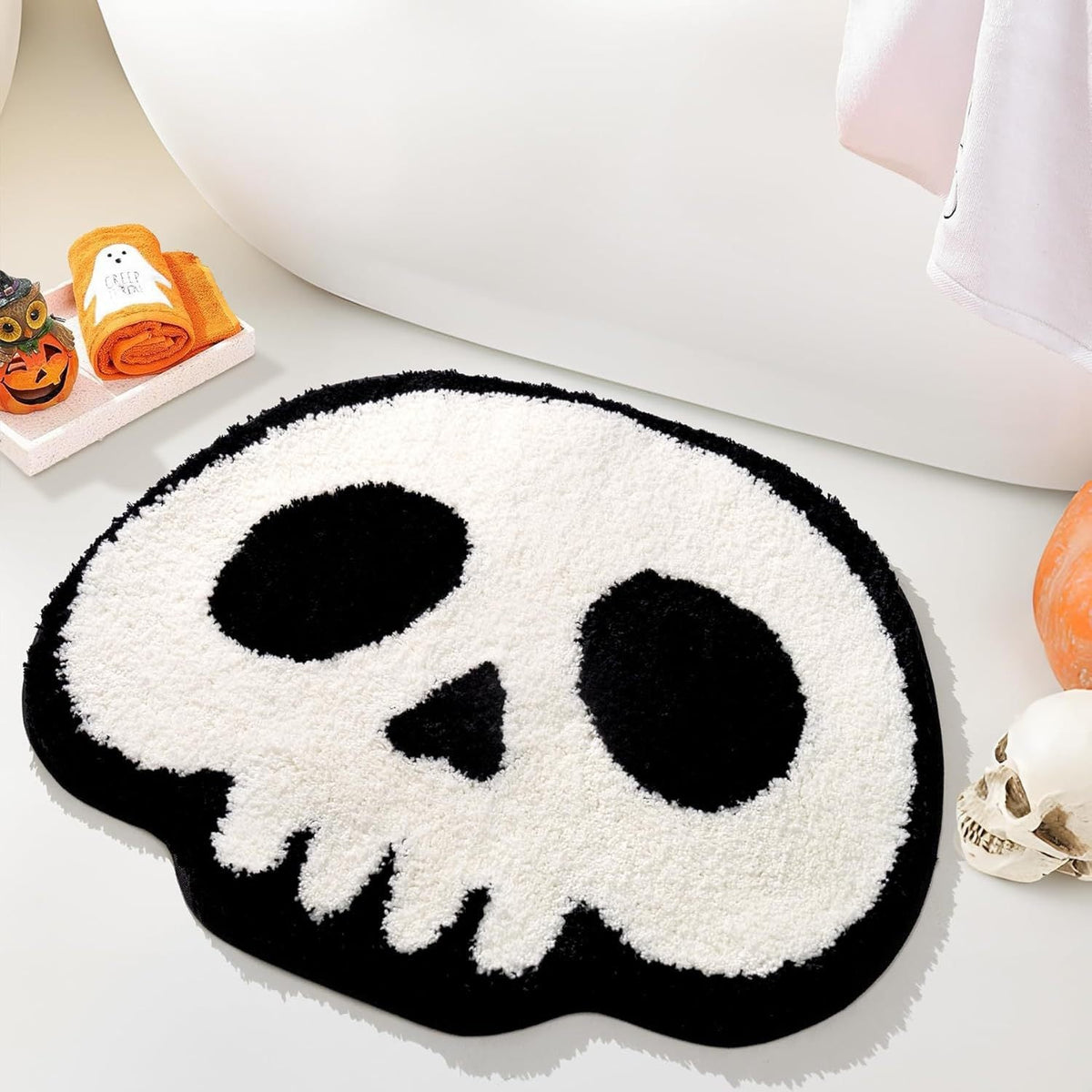 Halloween-Themed Ghost Bath Mat | High & Bury