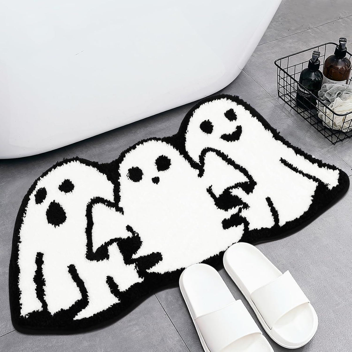 Halloween-Themed Ghost Bath Mat | High & Bury