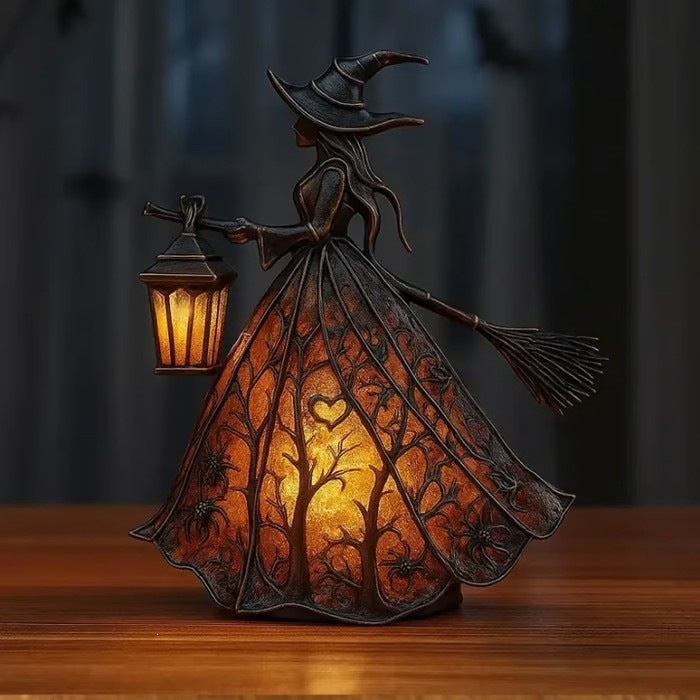 Halloween Witch Lantern Sculpture Table Lamp | High & Bury