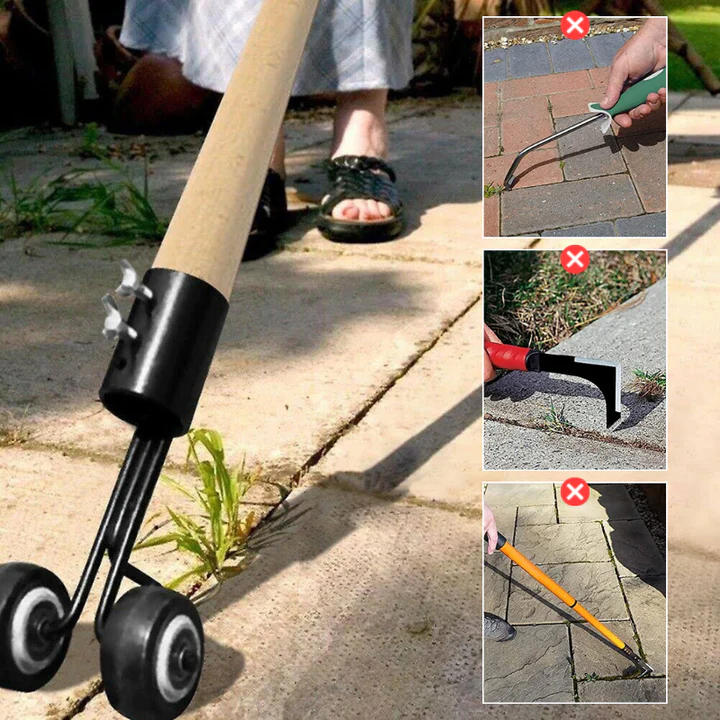 Hand-Operated Metal Gap Weeder with Double Hook for Garden Weed Removal, view 4