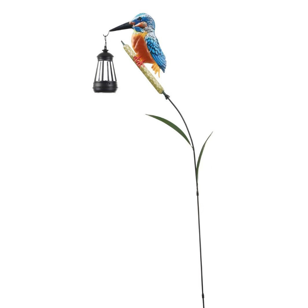 Hand-Painted Kingfisher Garden Lantern Stake | High & Bury