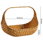 Hand-Woven Decorative Storage Basket with Handles | High & Bury