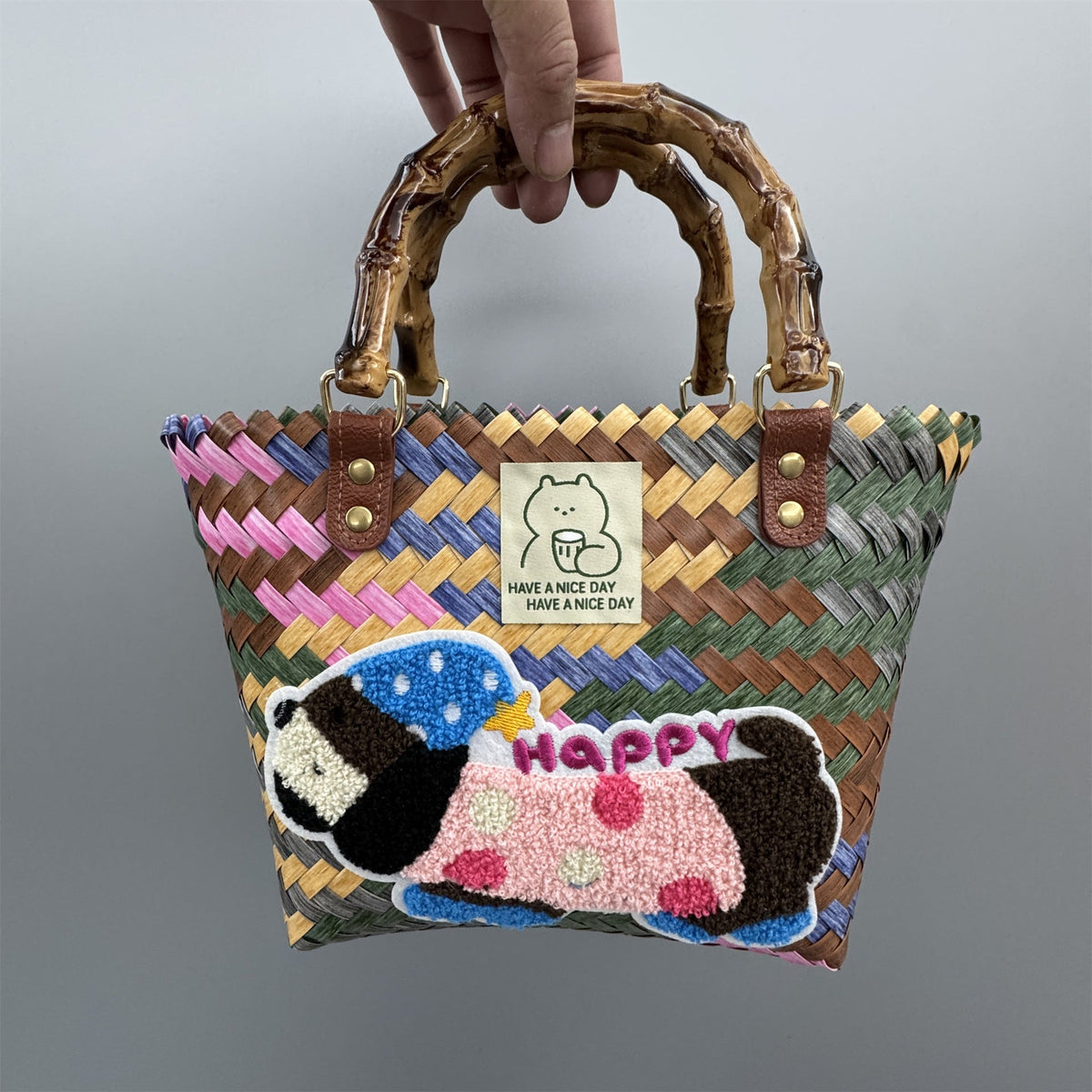 Handbag Bamboo Handwoven | High & Bury